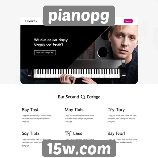 Principais características do design do site pianopg